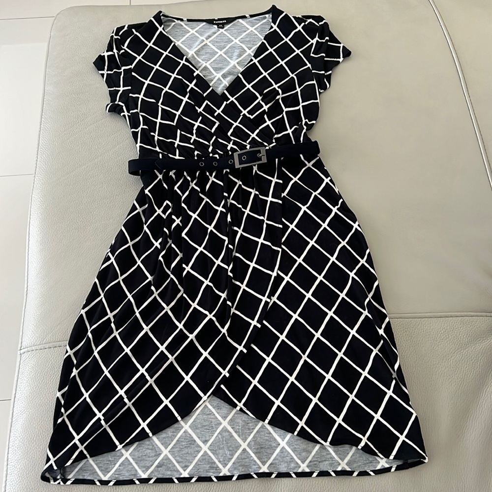 Express Black & White Dress
